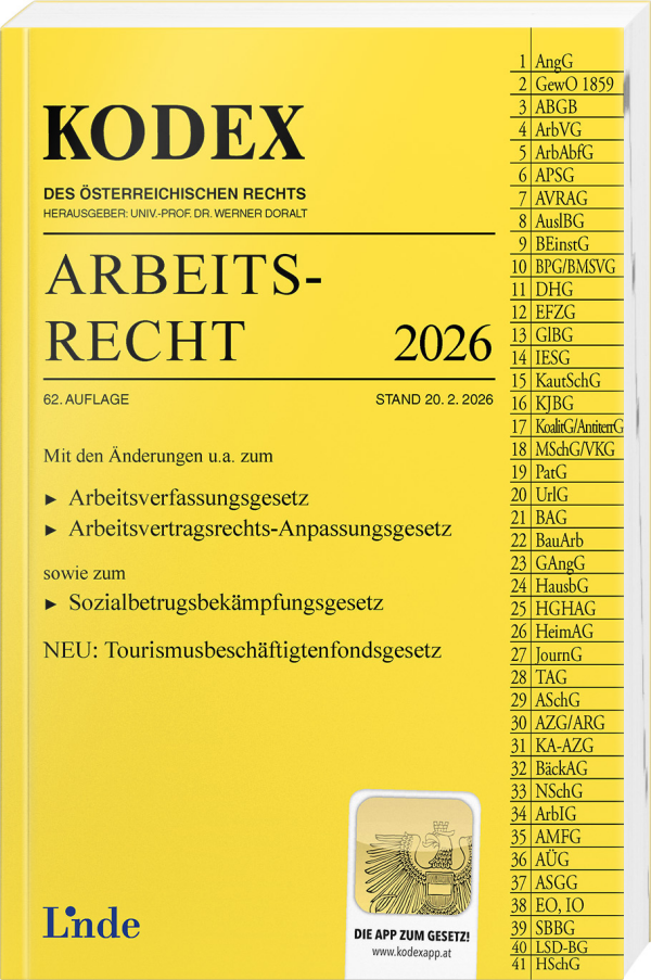 Kodex: Arbeitsrecht 2026