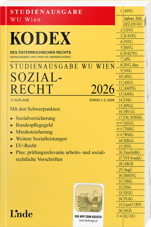 Kodex: Sozialrecht 2026 - STUDIENAUSGABE