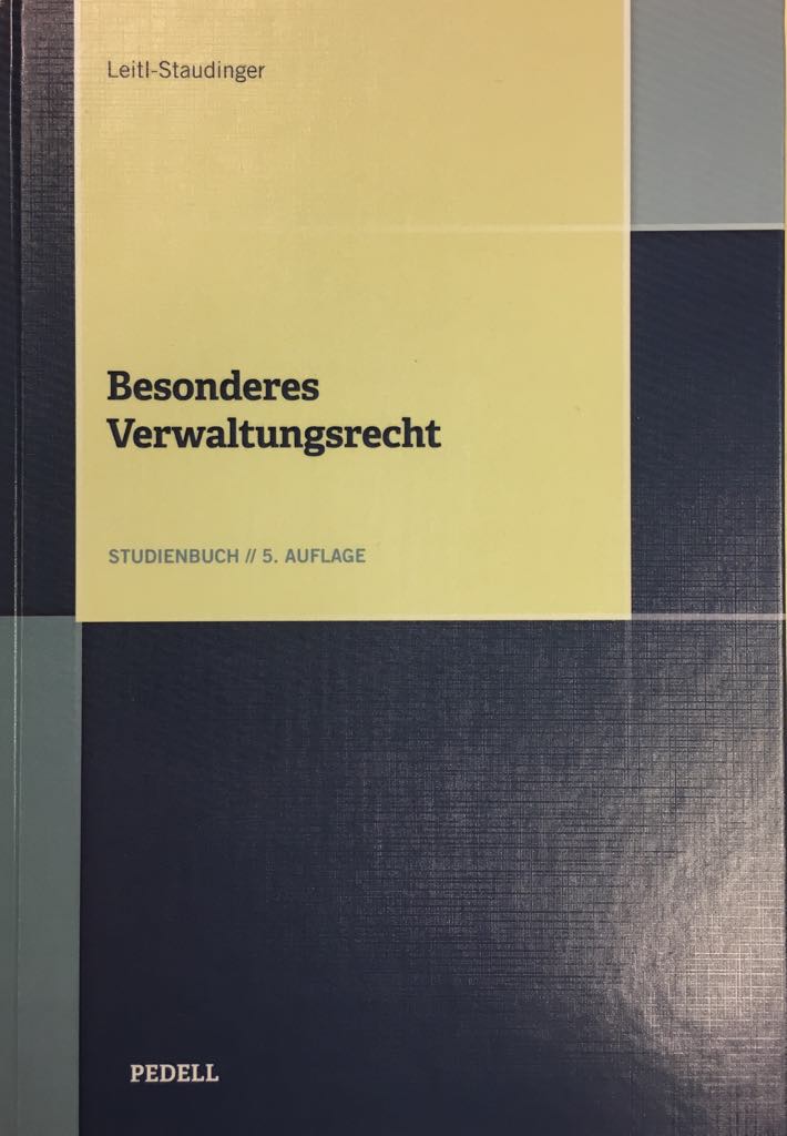 Besonderes Verwaltungsrecht, Leitl-Staudinger