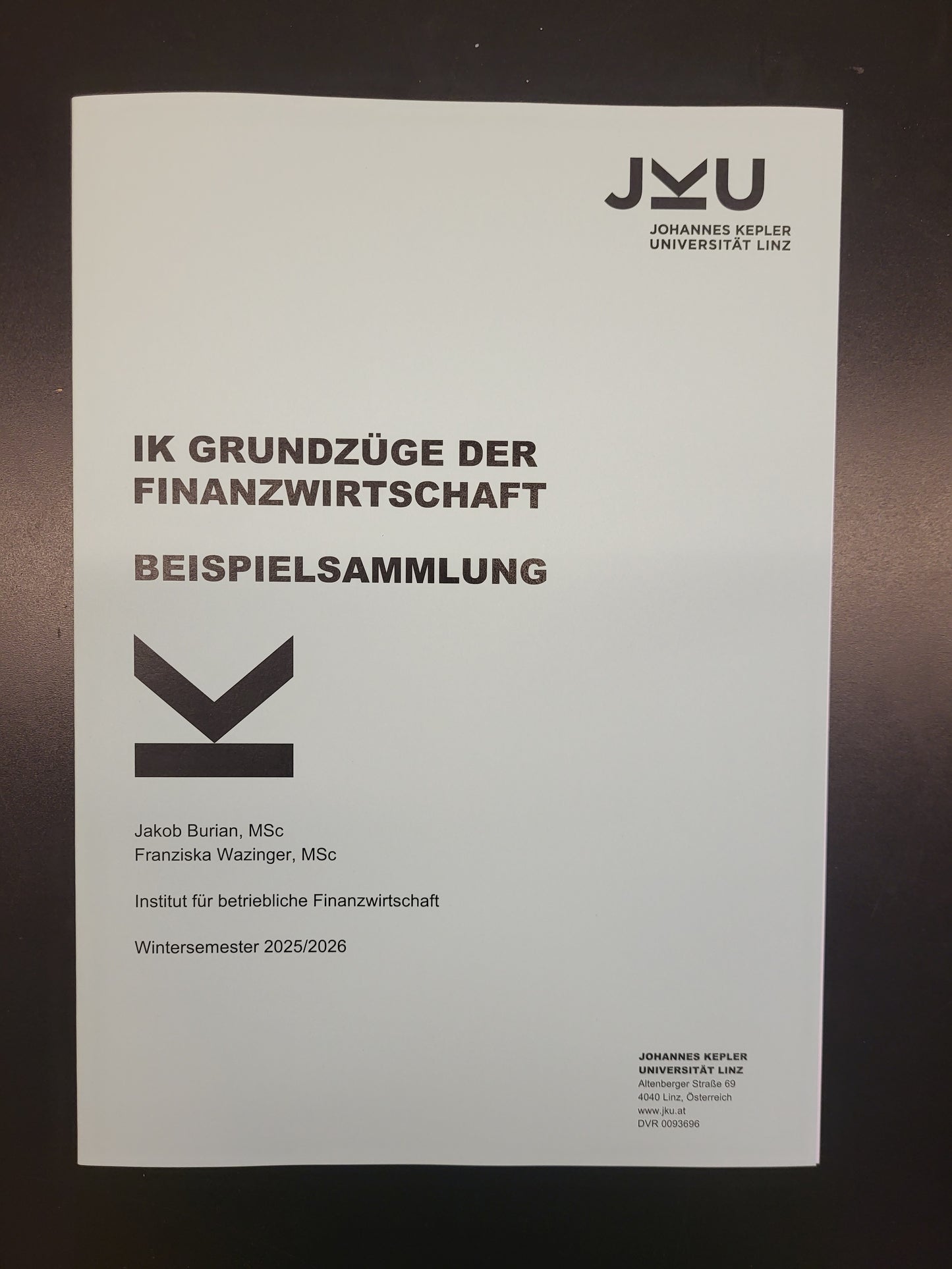 Skript - IK Grundzüge der Finanzwirtschaft - Beispielsammlung*