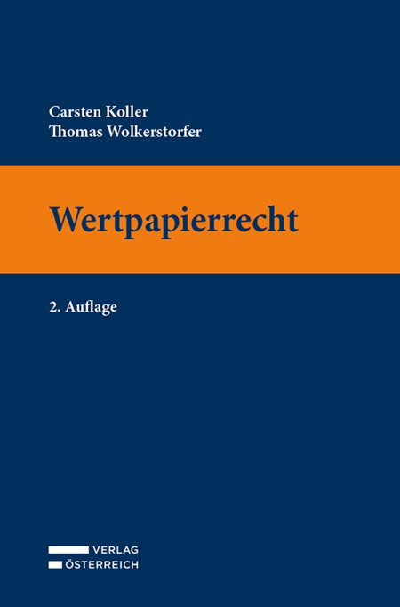 Wertpapierrecht, Koller/Wolkerstorfer