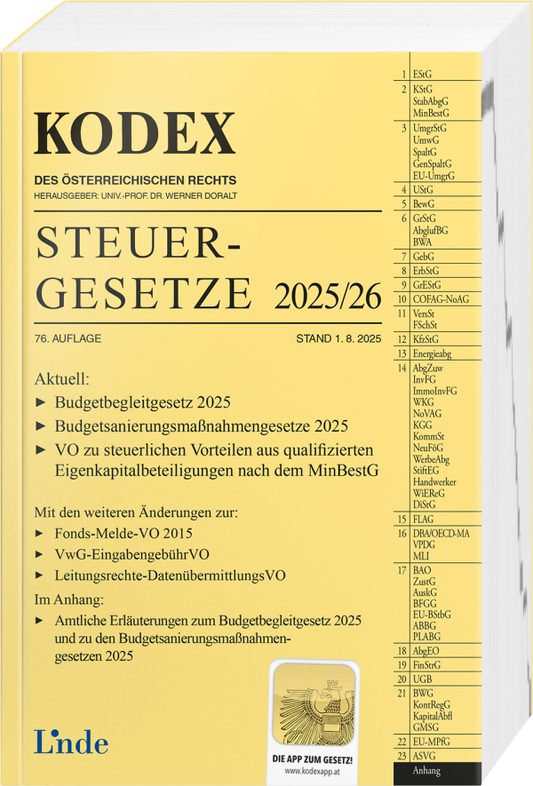 Kodex: Steuergesetze 2025/26