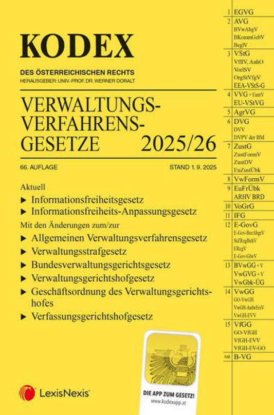 Kodex - Verwaltungsverfahrensgesetze 2025/26