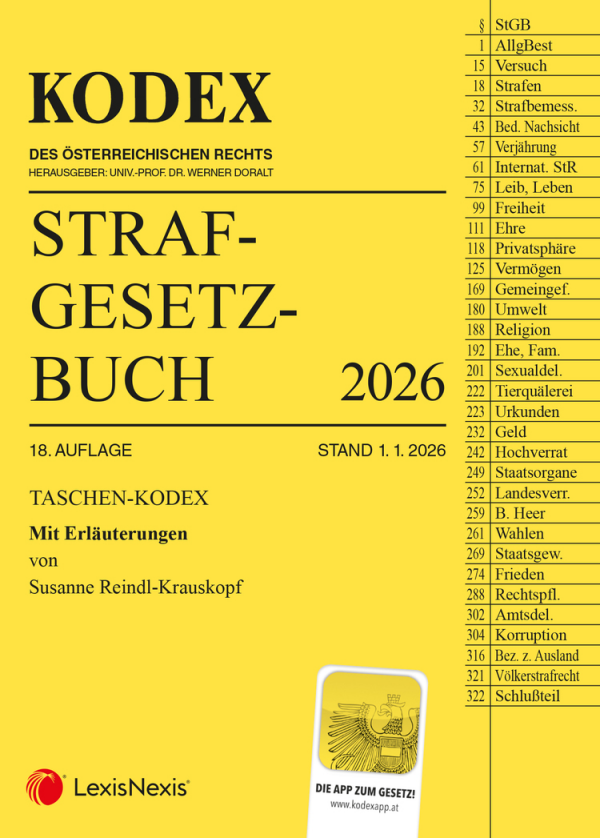 Kodex: Strafgesetzbuch 2026 - TASCHENKODEX