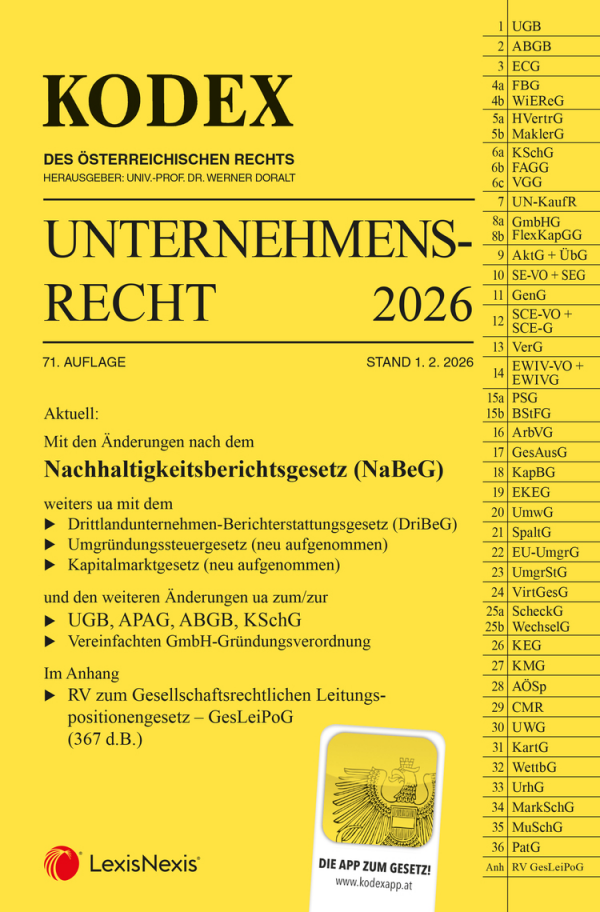 Kodex: Unternehmensrecht 2026
