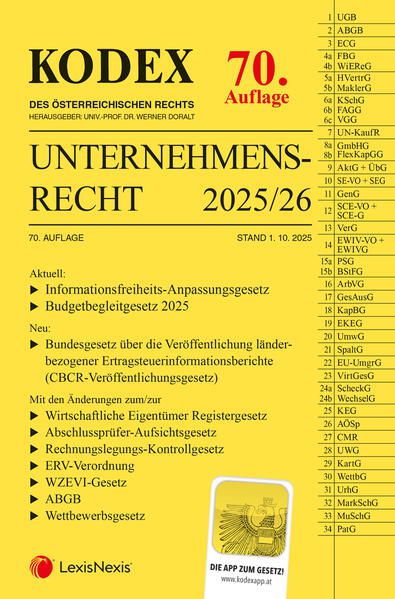 Kodex: Unternehmensrecht 2025/26