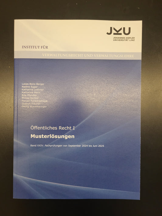 Öffentliches Recht I - Musterlösungen XXIV