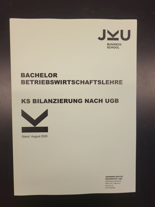 Skript - KS Bilanzierung nach UGB*