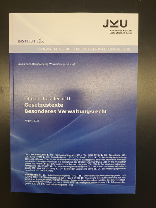 Skript - Öffentliches Recht II - Gesetzestexte (August 2025)