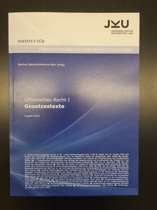 Skipt - Öffentliches Recht I - Gesetzestexte (August 2025)