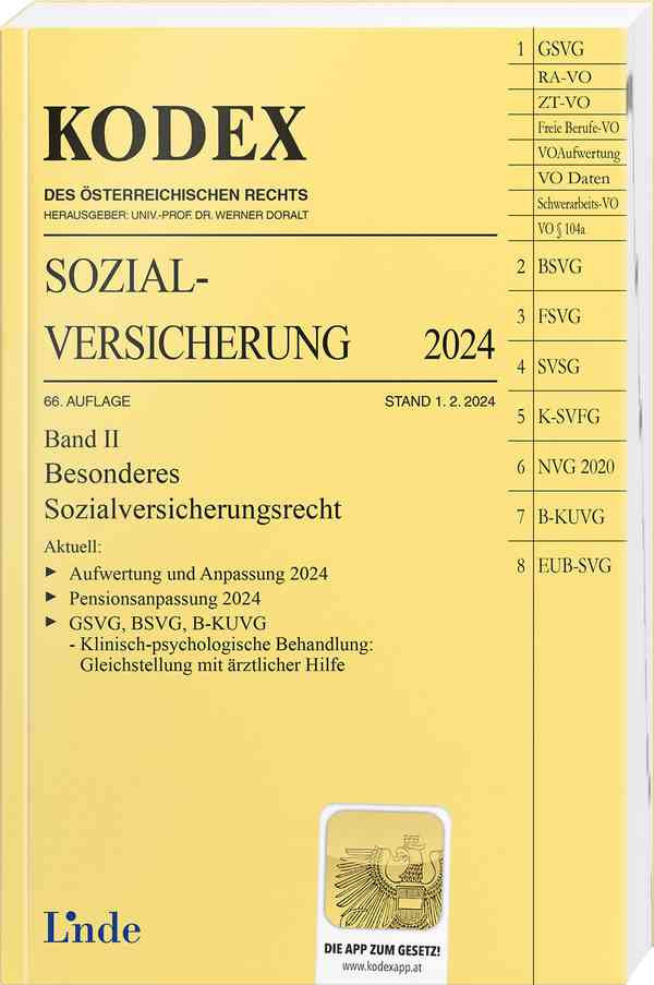 Kodex Sozialversicherung Band II (2024/25)