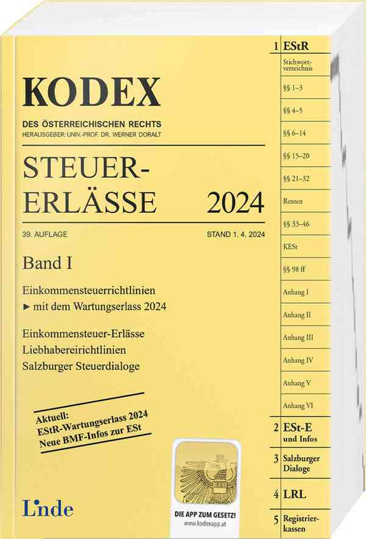 Kodex Steuererlässe Band I (2024/25)